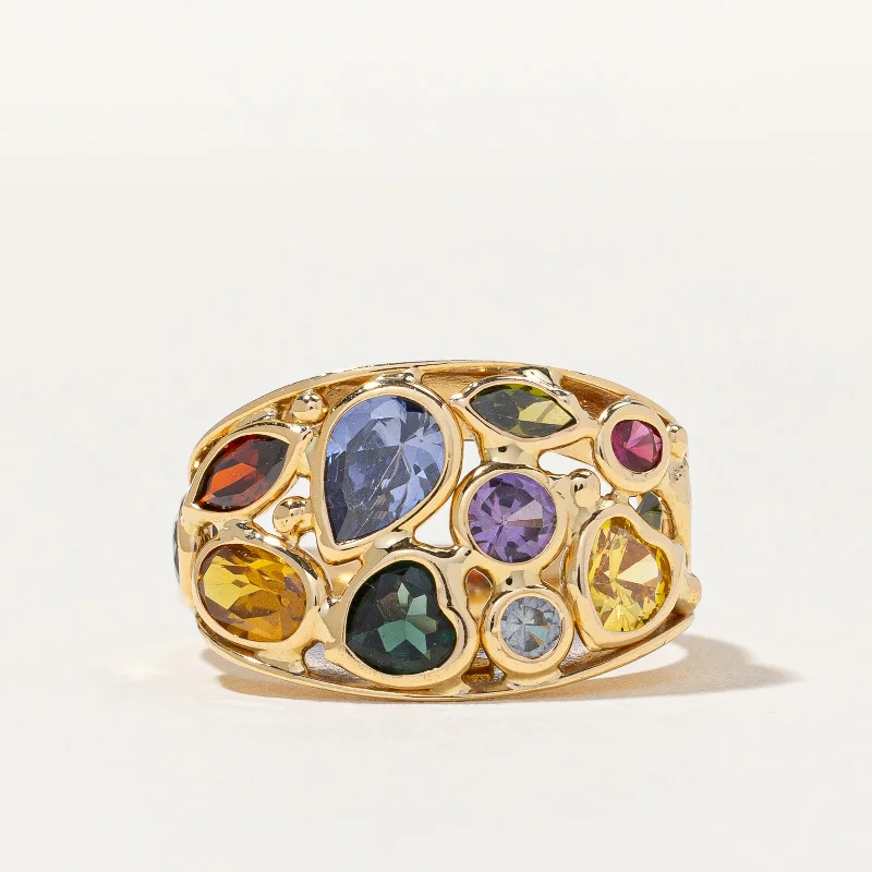 18k Yellow Gold Multi Gem Ring | 2.60ctw | SZ 7