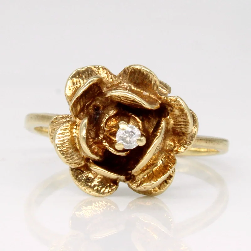 Diamond Flower Ring | 0.03ct | SZ 5.25 |