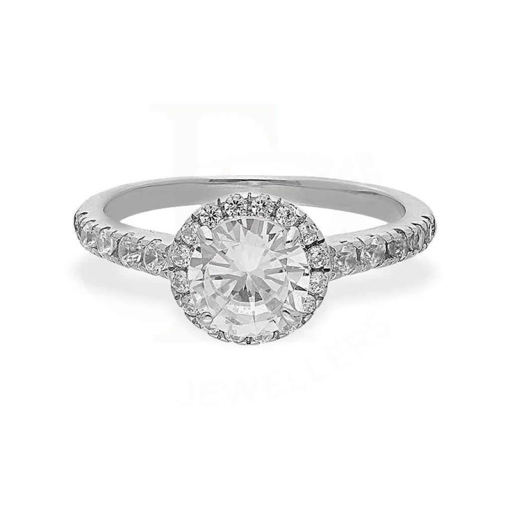 Sterling Silver 925 Round Solitaire Ring - FKJRNSL2441