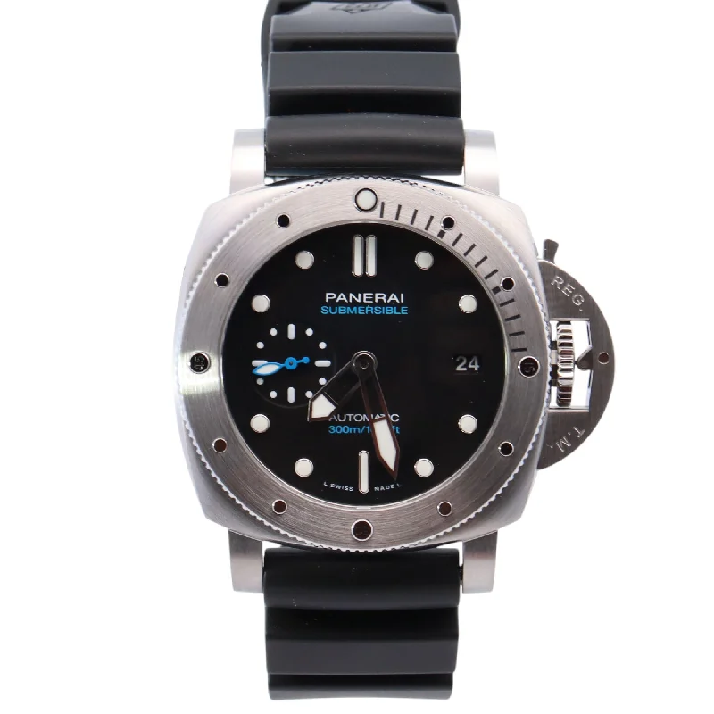 Panerai Submersible 42mm Black Dial Watch Ref# PAM02973