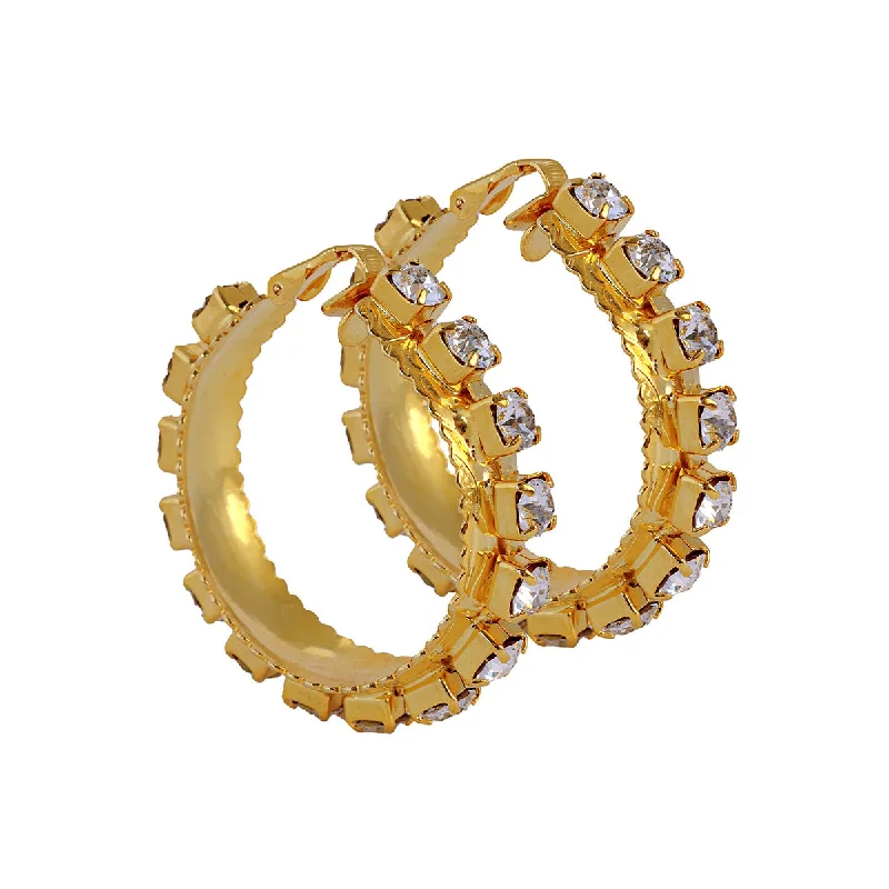 Marguerite Diamante Hoop Earrings