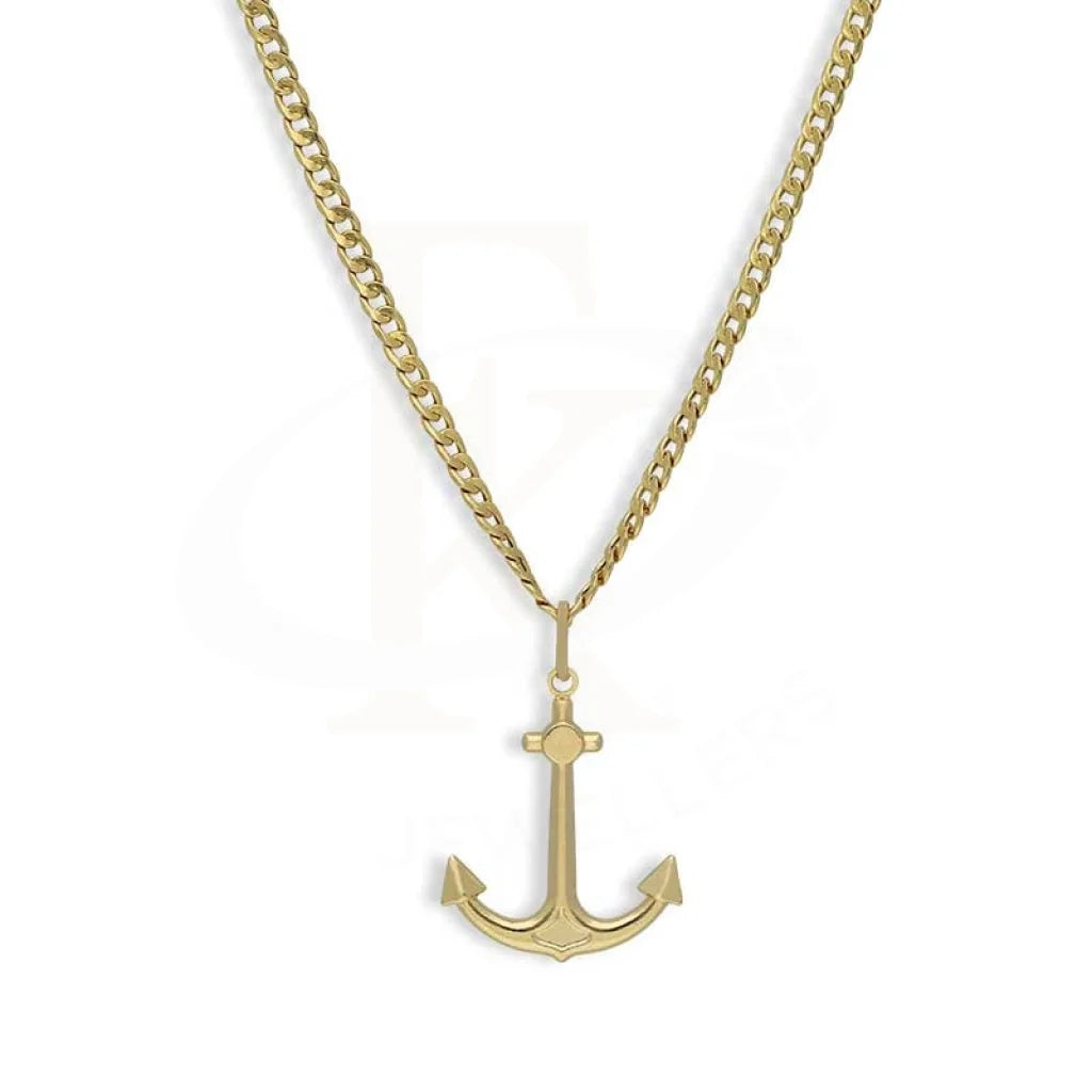 Gold Necklace (Chain With Anchor Pendant) 18KT - FKJNKL18K3128