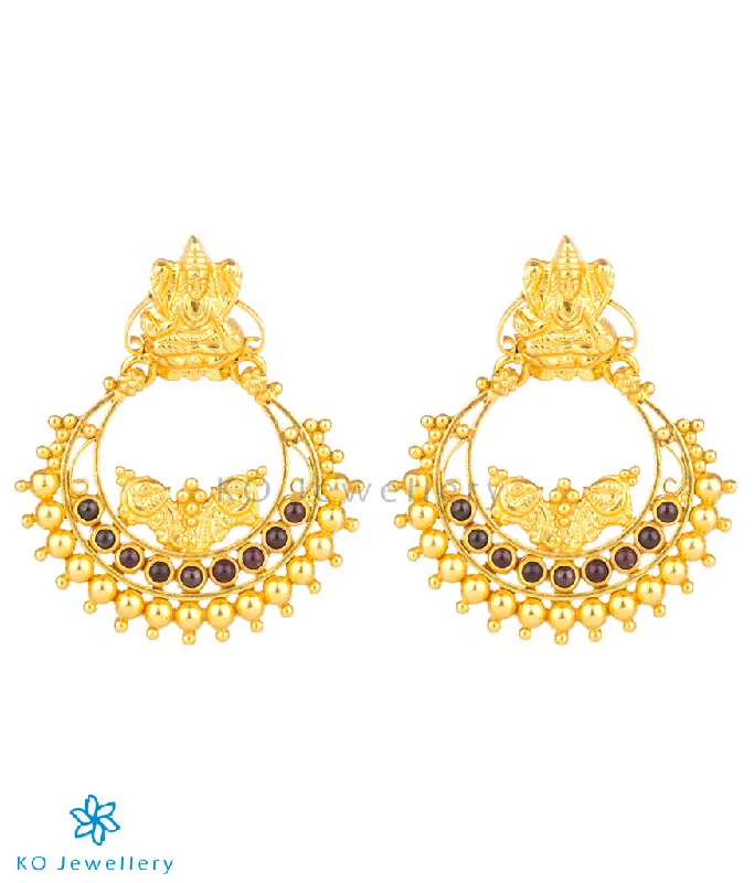 The Nityagata Silver Lakshmi Chand Bali Earrings