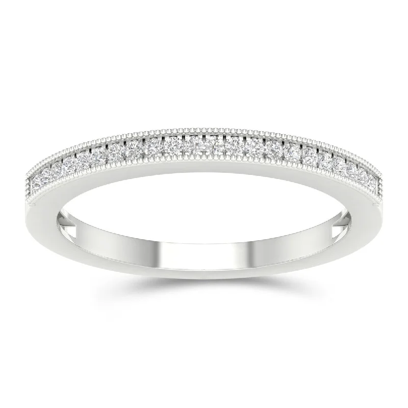 1/10ct TDW Diamond Wedding Band in 14k Gold by De Couer