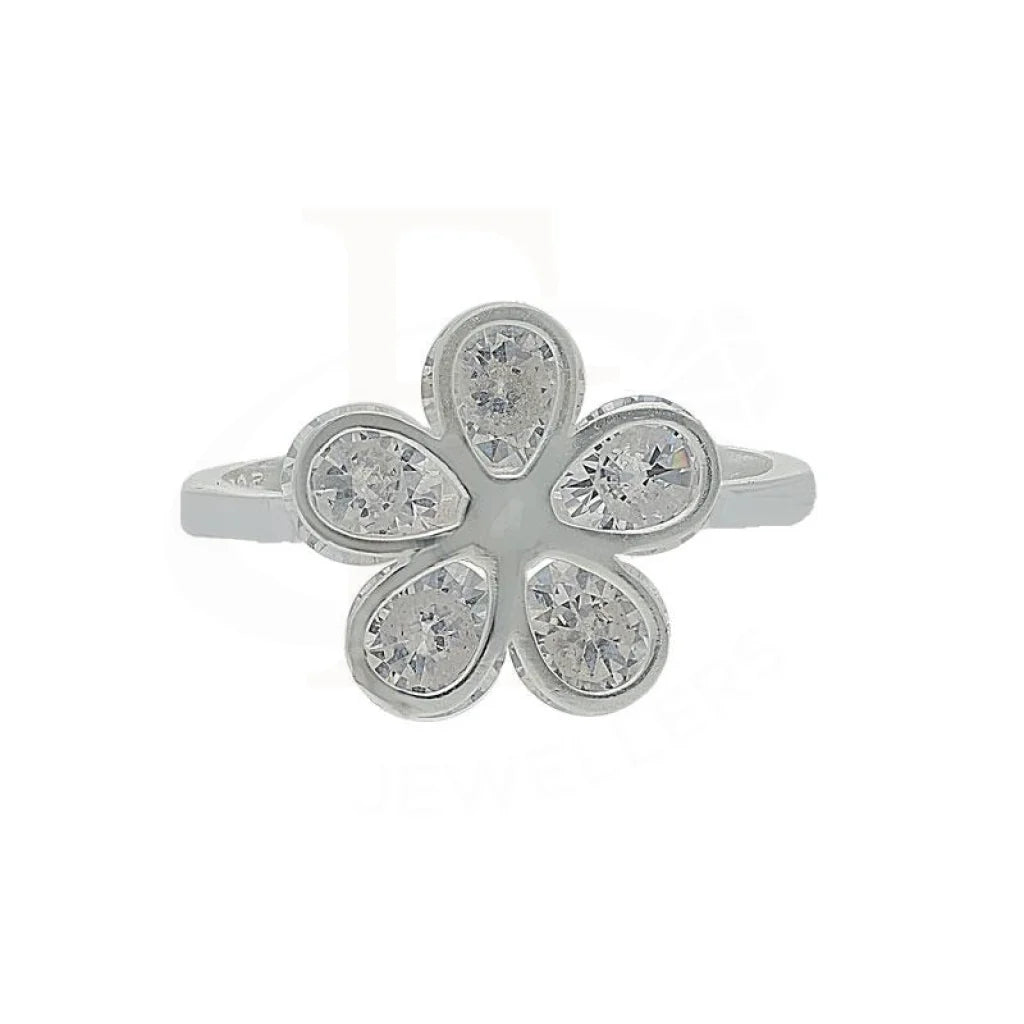 Sterling Silver 925 Flower Ring - FKJRN2082