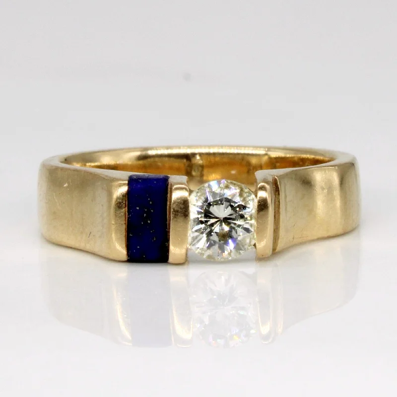 Diamond & Lapis Lazuli Ring | 0.33ct, 0.10ct | SZ 5.25 |