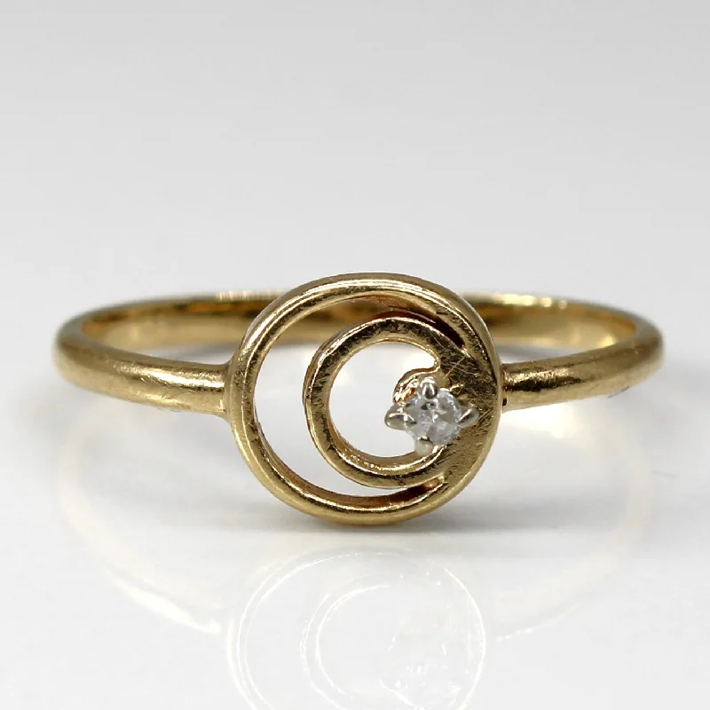 Diamond Swirl Ring | 0.02ct | SZ 6.5 |