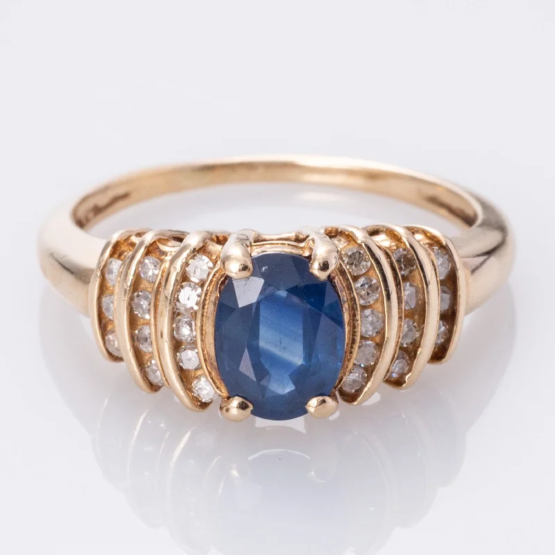 10K Sapphire and Diamond Cocktail Ring | 0.86ct, 0.19ctw | SZ 5.75 |