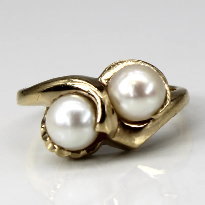 Bypass Two Pearls Ring | SZ 4.5 |