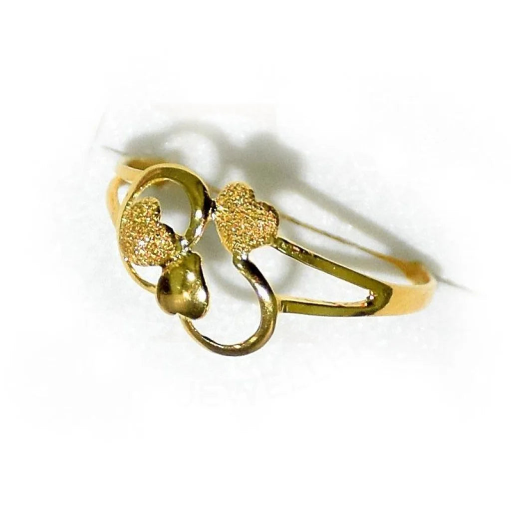 Gold Triplet Heart Ring 18KT - FKJRN1309