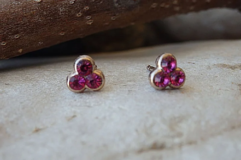 Dainty Fuchsia Earrings