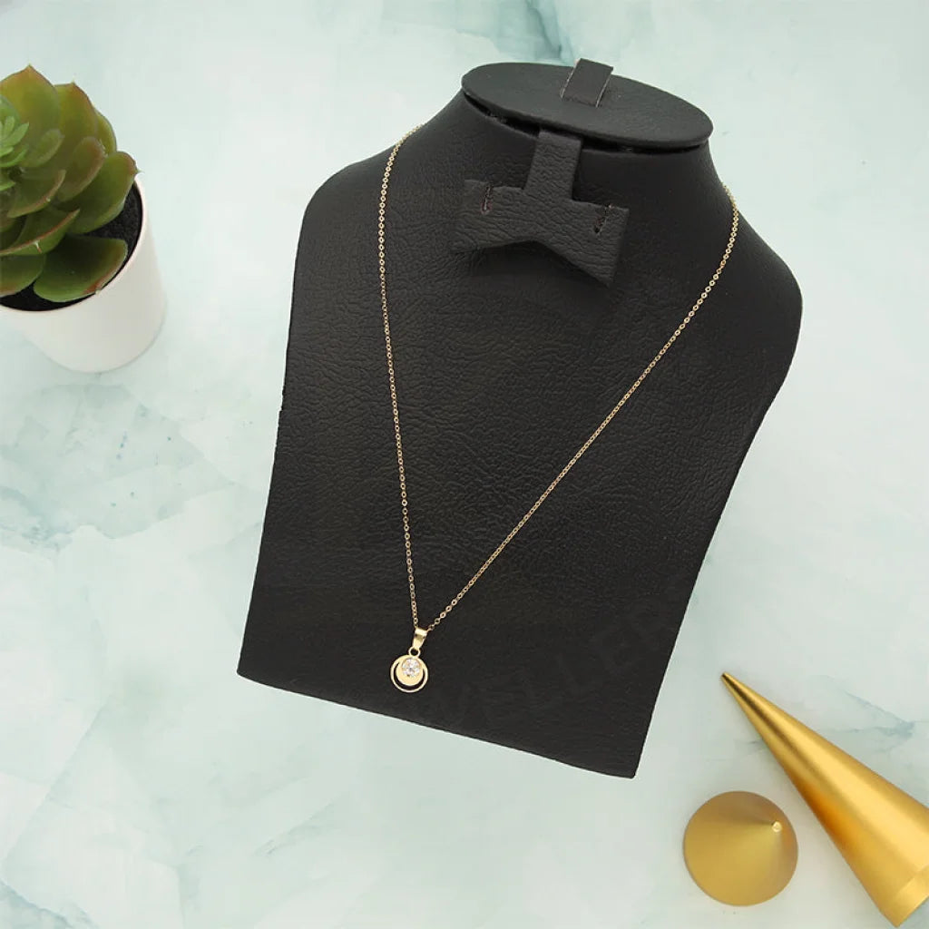 Gold Necklace (Chain With Solitaire Pendant) 18KT - FKJNKL18K5574