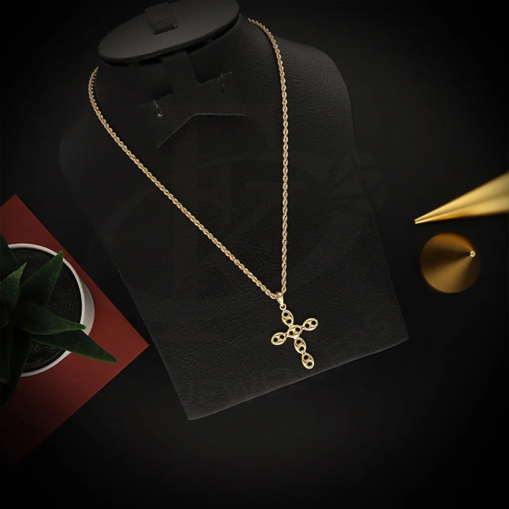 Gold Necklace (Chain With Cross Pendant) 18KT - FKJNKL18K5473