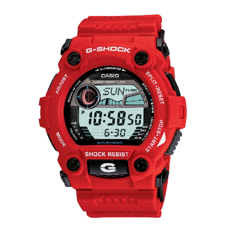 Casio G-Shock Digital 200M Red Resin Band Watch