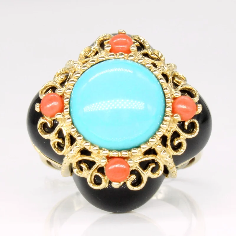 Multi Gem Cocktail Ring | 12.78ctw | SZ 5.25 |