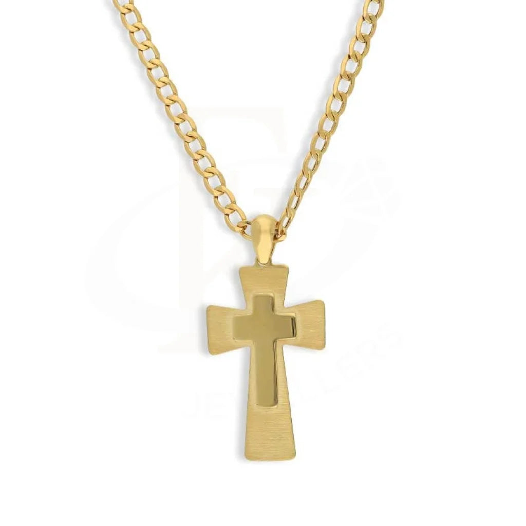 Gold Necklace (Chain With Cross Pendant) 18KT - FKJNKL18K3140