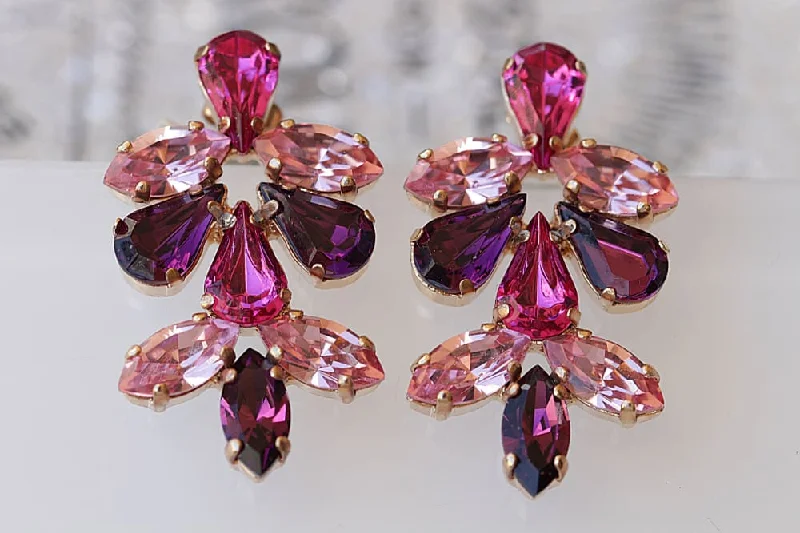 PURPLE PINK EARRINGS