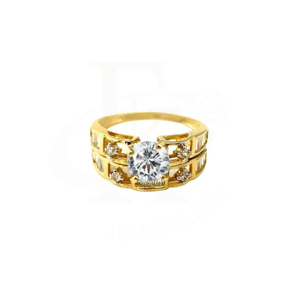 Gold Solitaire Ring 18KT - FKJRN1465