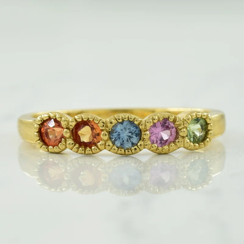 Multi Colour Sapphire Ring | 0.50ctw | SZ 8.75 |