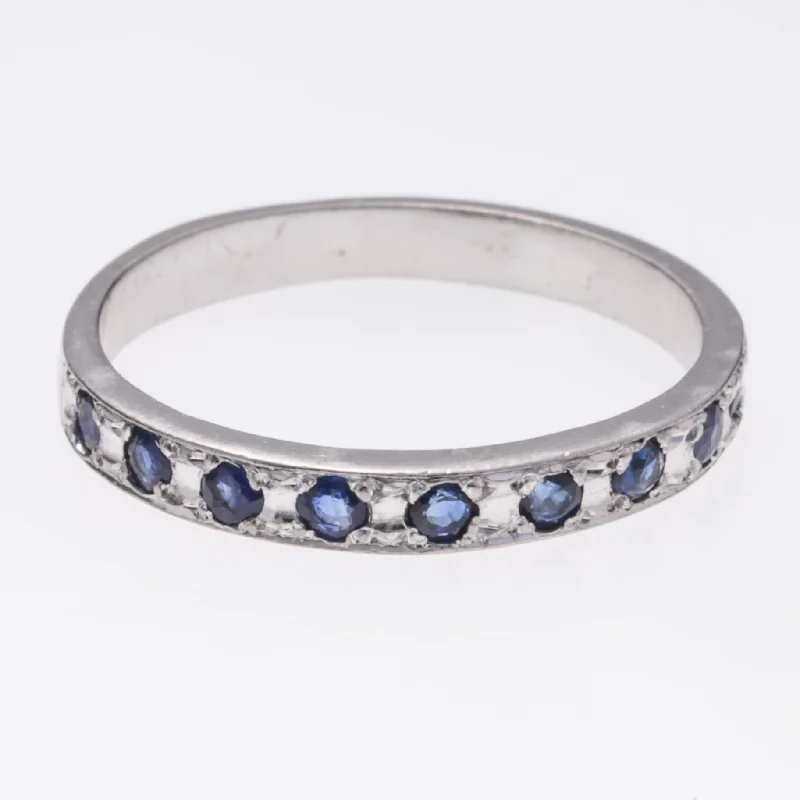 18K White Gold Sapphire Ring | 0.24ctw | SZ 6.5