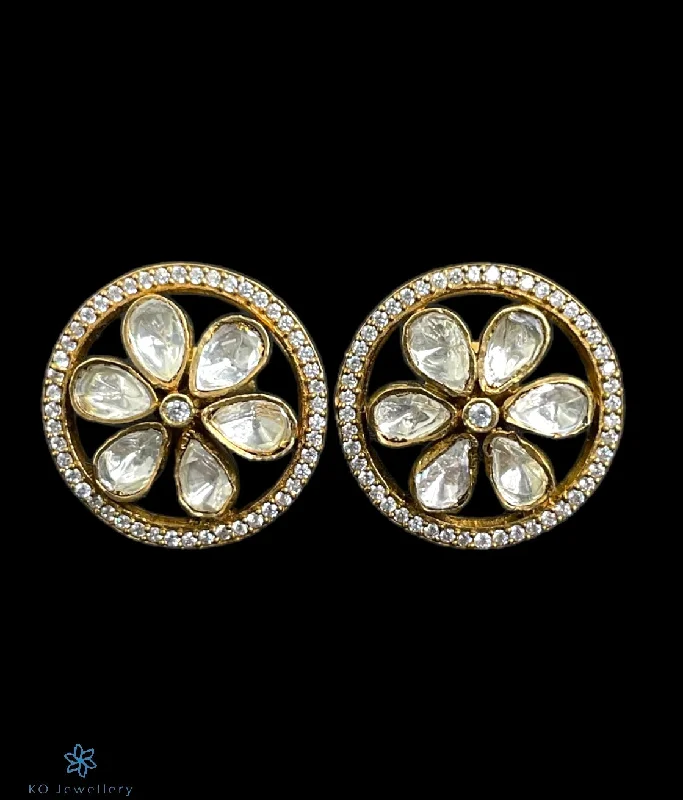 The Aynas Silver Kundan Ear-Stud