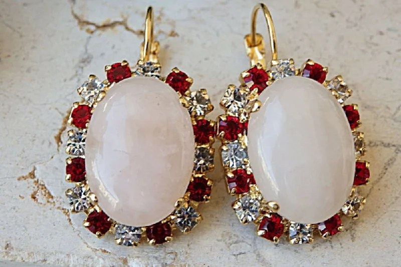 Pink Quartz Earrings