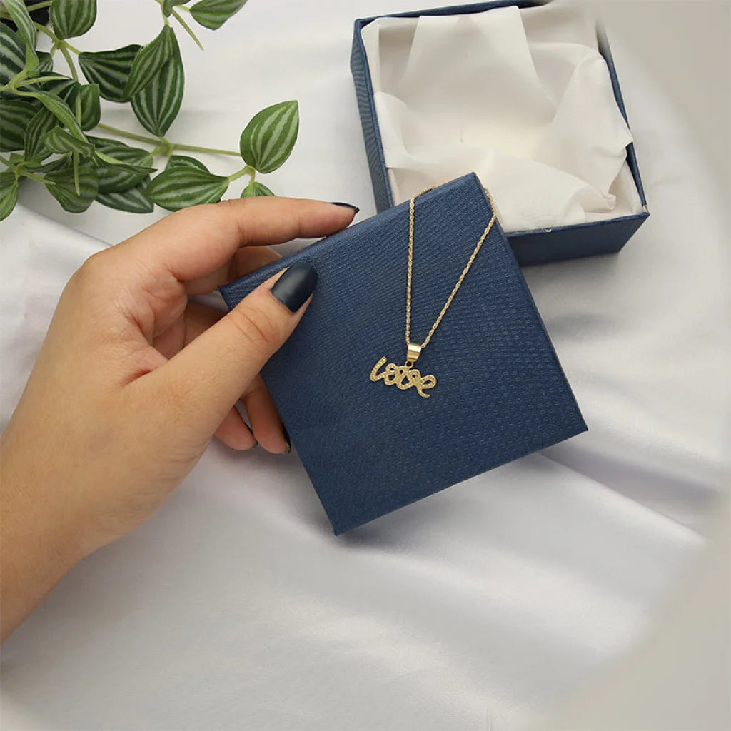 Gold Necklace (Chain With Love Pendant) 18KT - FKJNKL18K5229