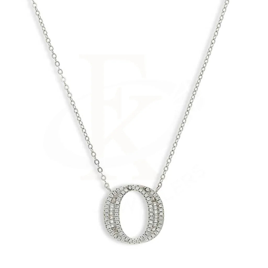 Sterling Silver 925 Round Shaped Necklace - FKJNKLSL3103