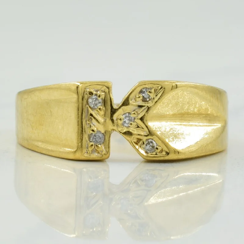 Diamond Initial 'K' Ring | 0.02ctw | SZ 4.25 |