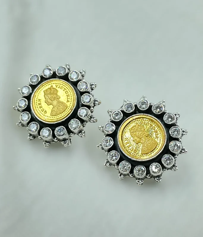 The Deeksha Silver Victoria Gemstone Earstuds