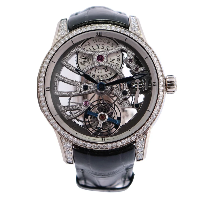 Harry Winston Classic 44mm Skeleton Dial Watch Ref# 1700-129BC