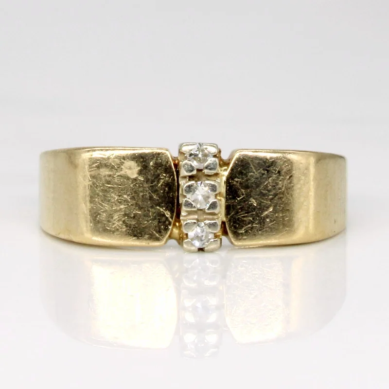 Diamond Bar Ring | 0.03ctw | SZ 4.5 |