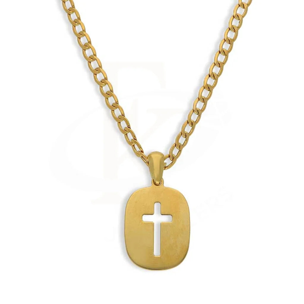 Gold Necklace (Chain With Cross Pendant) 18KT - FKJNKL18K3143