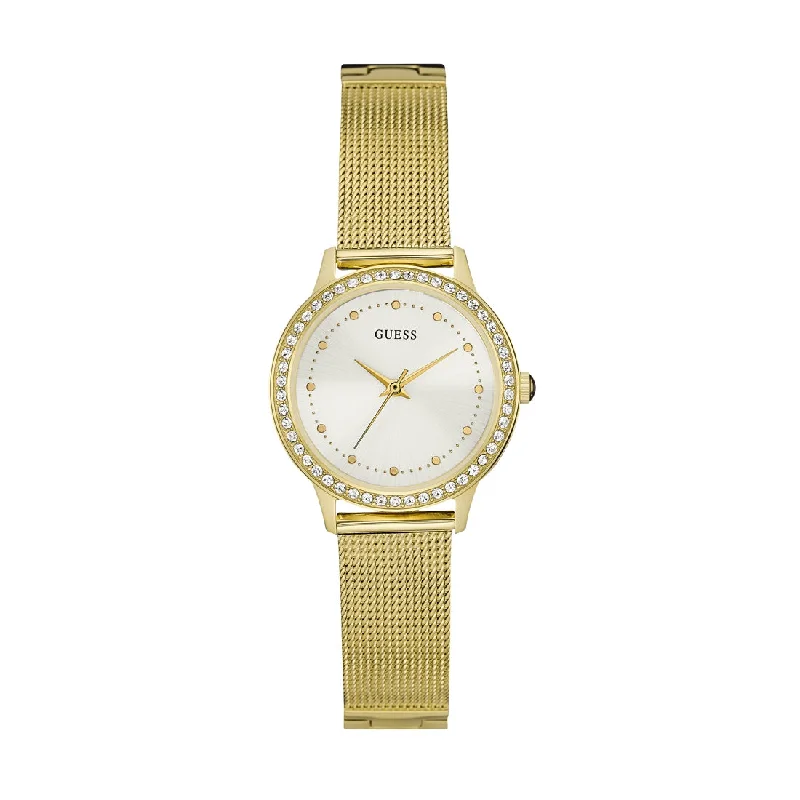 Guess Chelsea Gold Mesh Strap Watch W0647L7