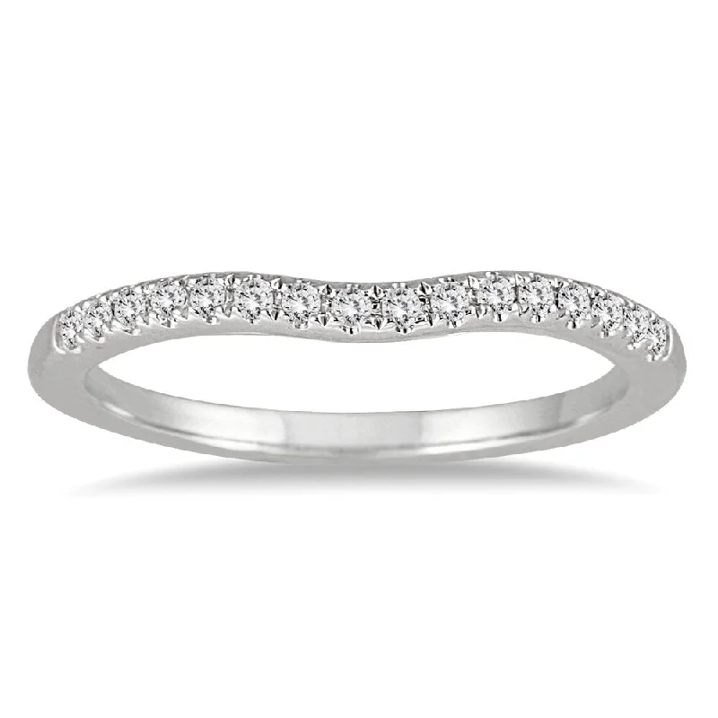 1/10 Carat TW Diamond Wedding Band in 14K White Gold