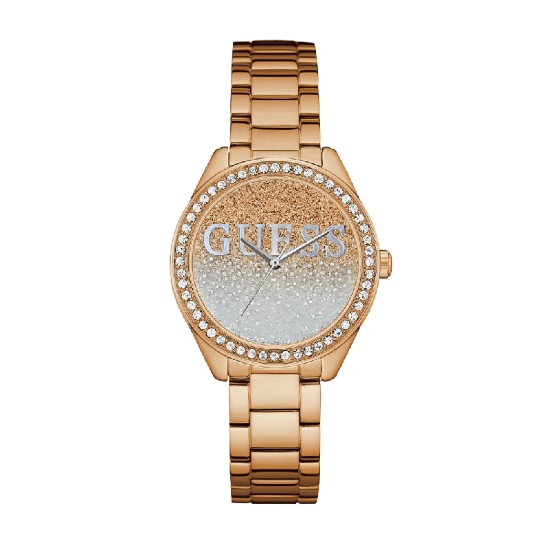 Guess Glitter Girl Rose Ladies Watch W0987L3