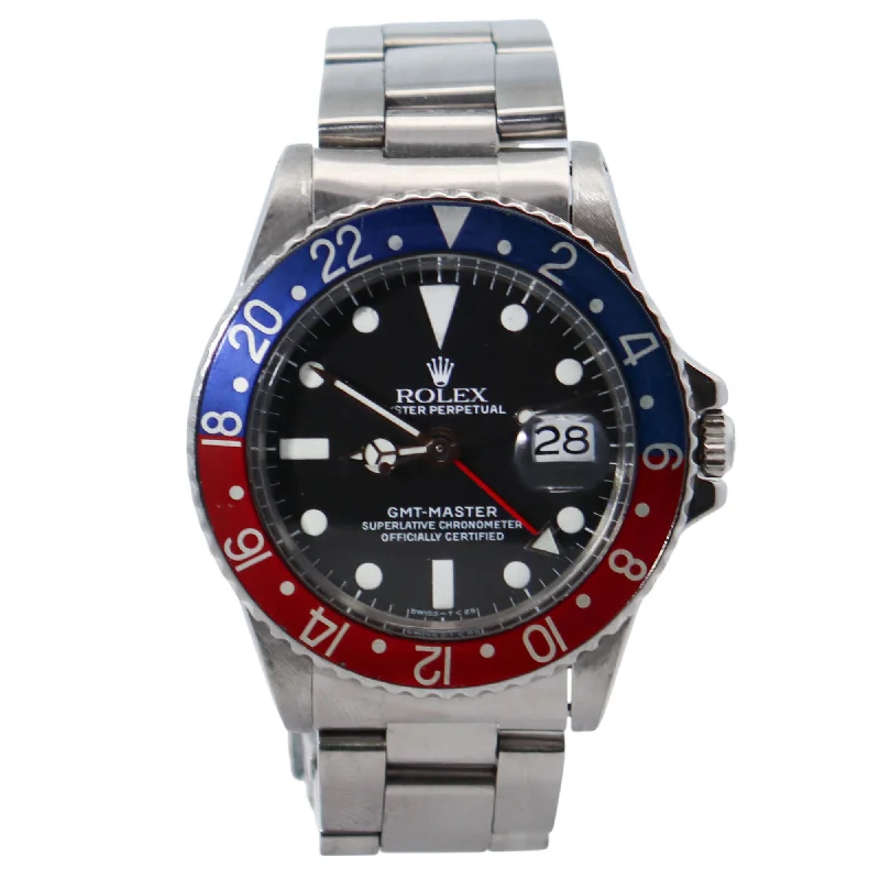 Rolex GMT-Master 40mm Black Dial Watch Ref# 1675