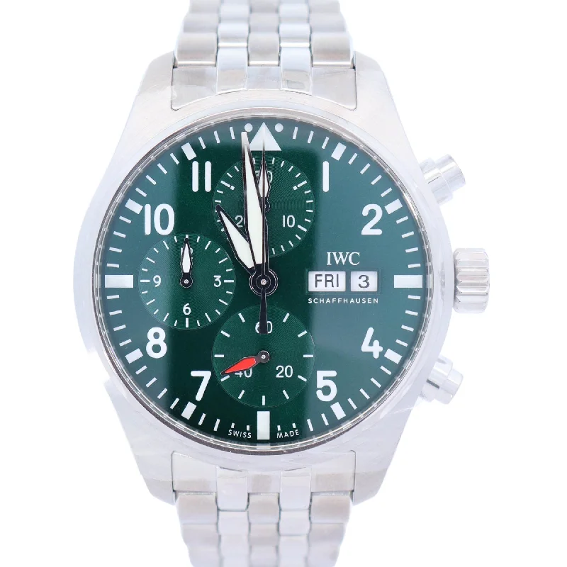 IWC Pilot's 41mm Green Dial Watch Ref# IW388104