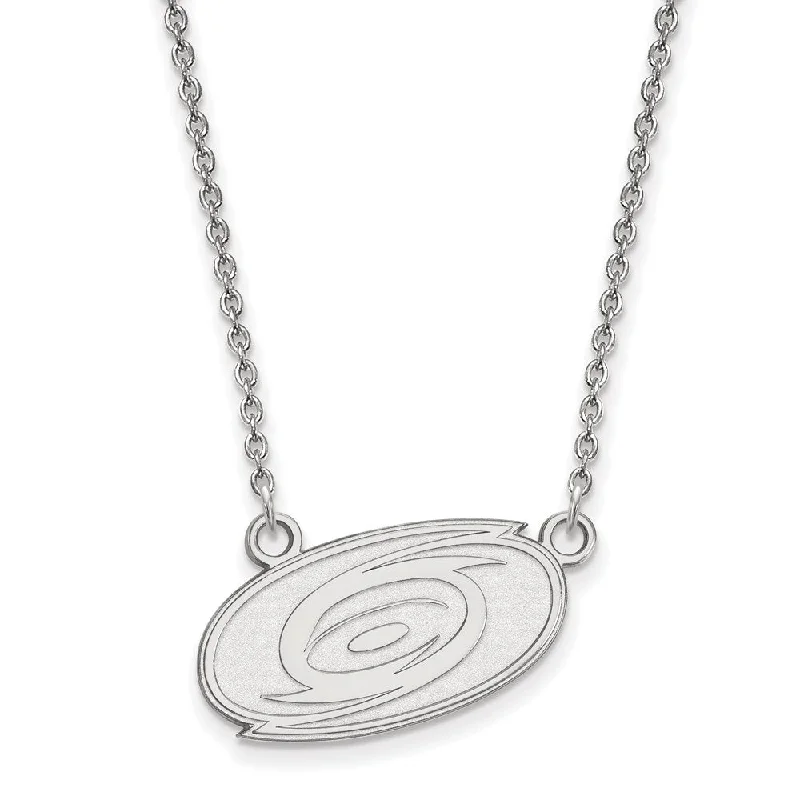 Sterling Silver NHL Carolina Hurricanes Small Necklace, 18in