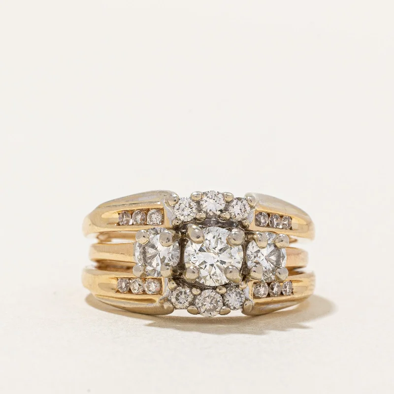 Diamond Three Stone 14k Ring| 0.46 ctw | SZ 6 |