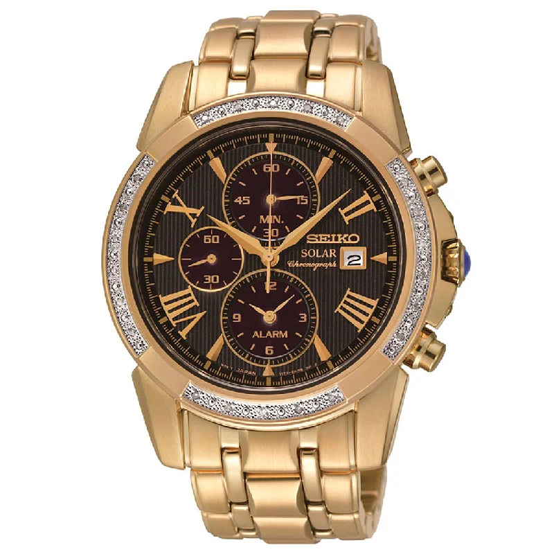 Seiko Le Grand Sport Solar Mens Chrono Watch SSC314P-9