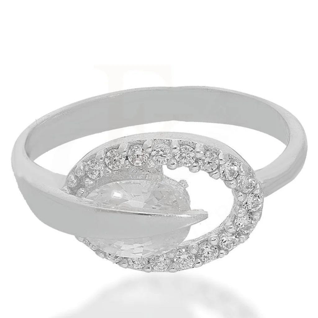 Sterling Silver 925 Oval Shaped Solitaire Ring - FKJRNSL2168