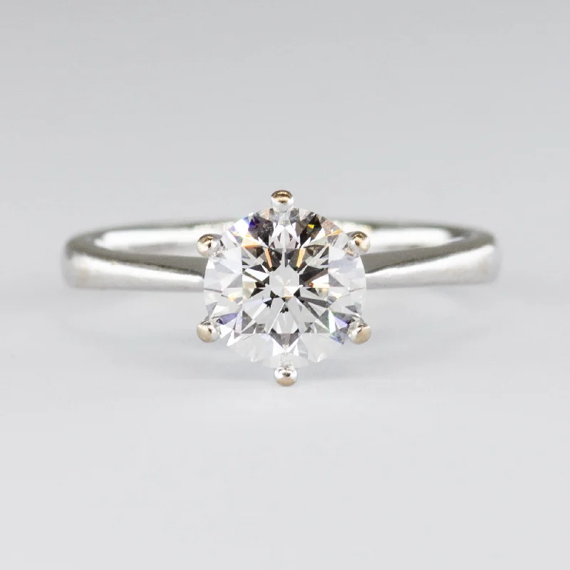 GIA Certified 18k White Gold Diamond Solitaire | 1.04ct | SZ 4.5