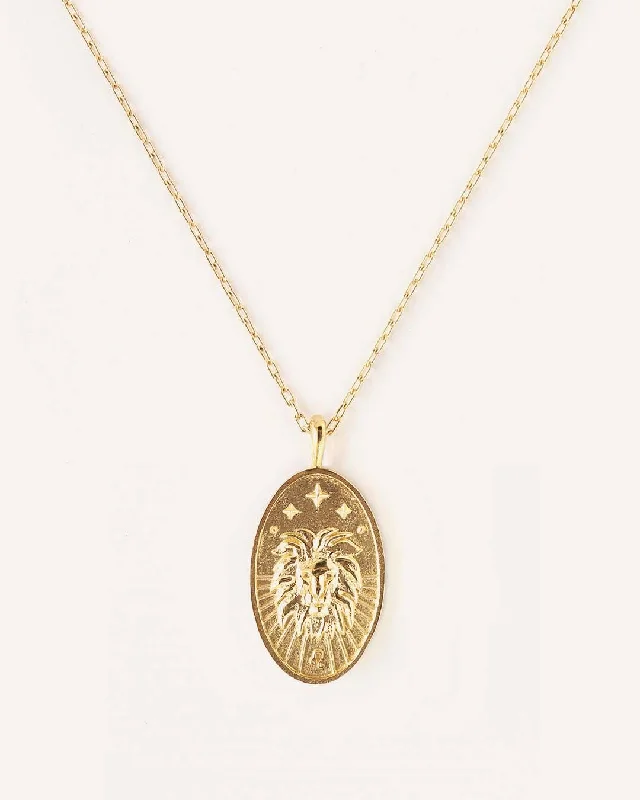 Leo | 10K Solid Gold Zodiac Necklace