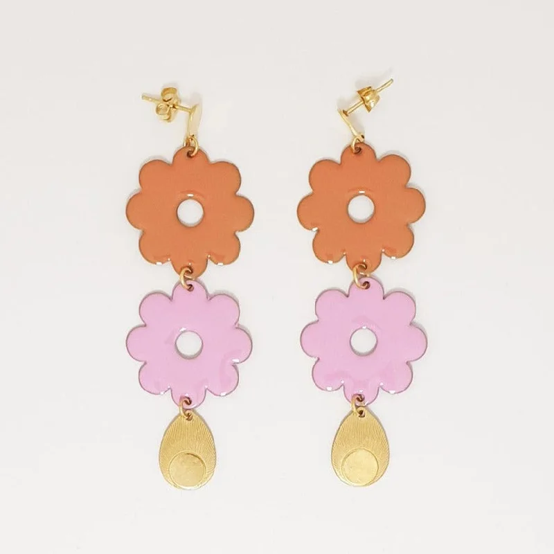 Pamper Earrings Apricot Orchid