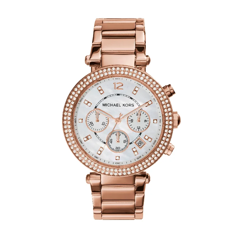 Michael Kors Parker Rose Stone Set Watch MK5491