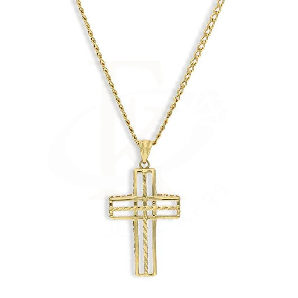 Gold Necklace (Chain With Cross Pendant) 18KT - FKJNKL18K3085