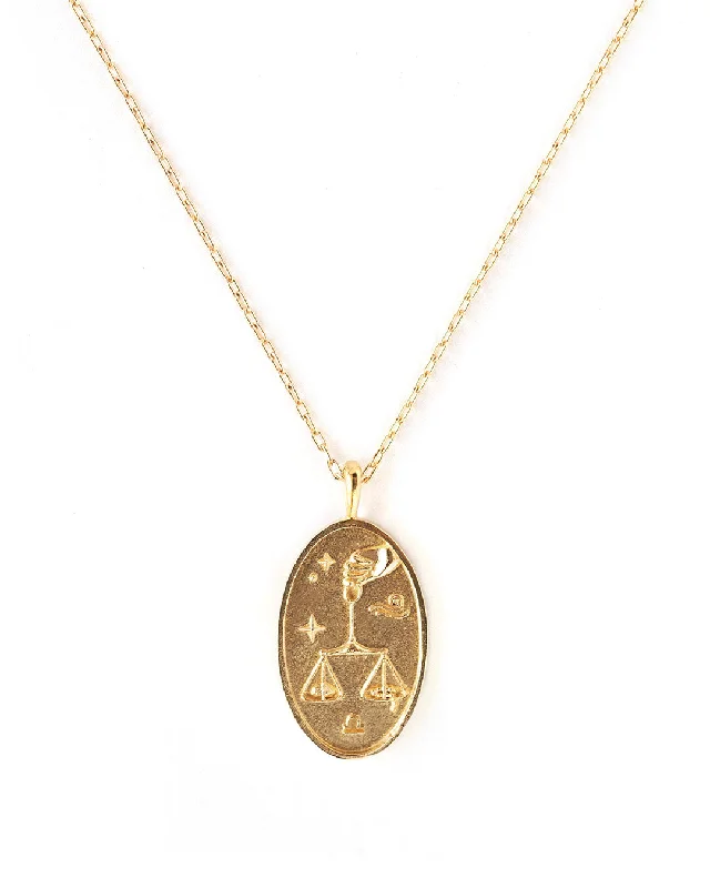 Libra Gold Zodiac Necklace