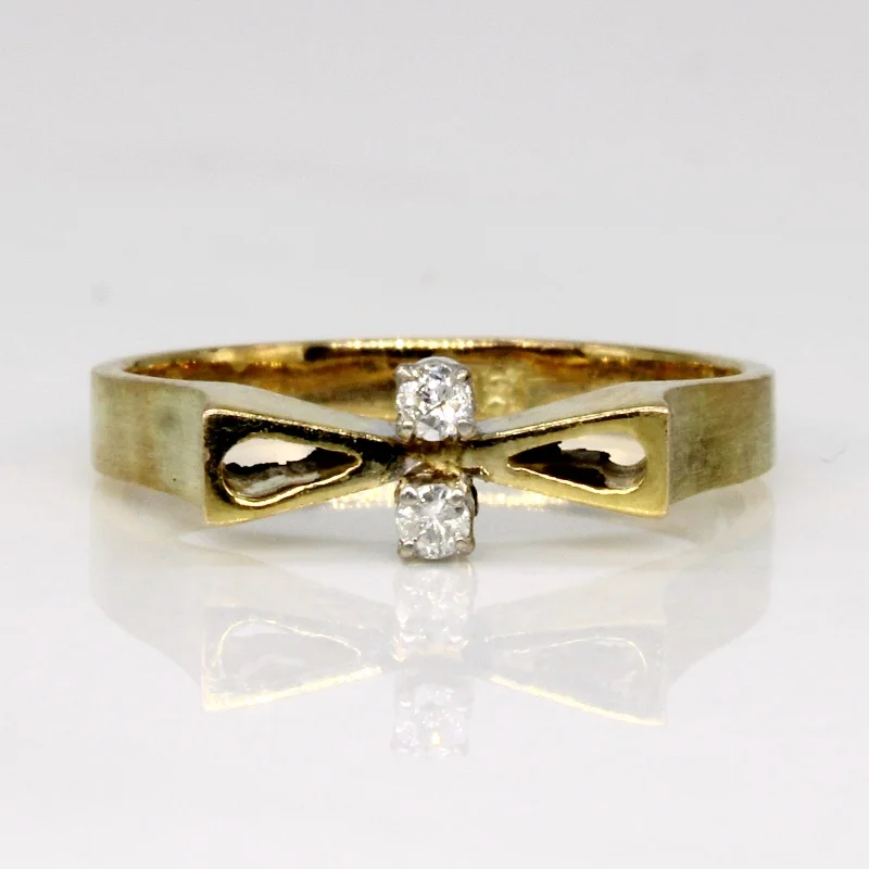 Diamond Bow Ring | 0.04ctw | SZ 4.75 |