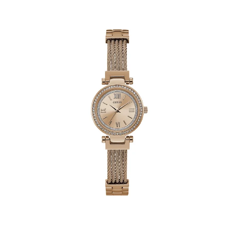 Guess Ladies Mini Soho Crystal Rose Gold Watch W1009L3